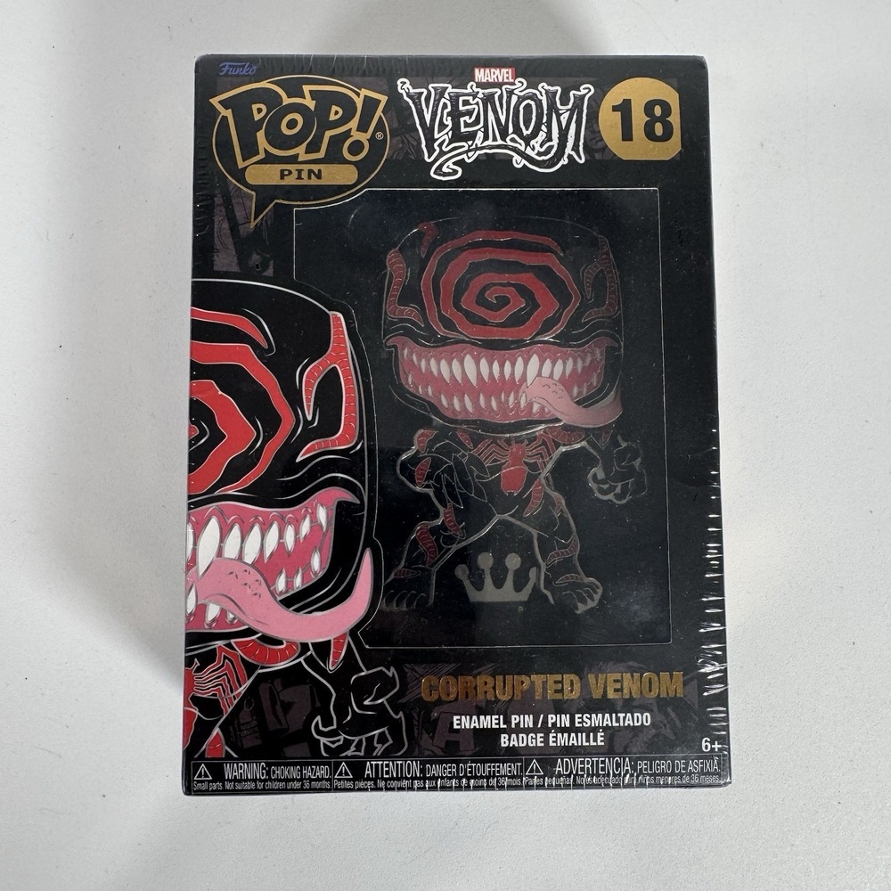 Funko Pop! Pin Marvel Venom #18 Corrupted Venom Enamel Pin Figure Collectible Ne